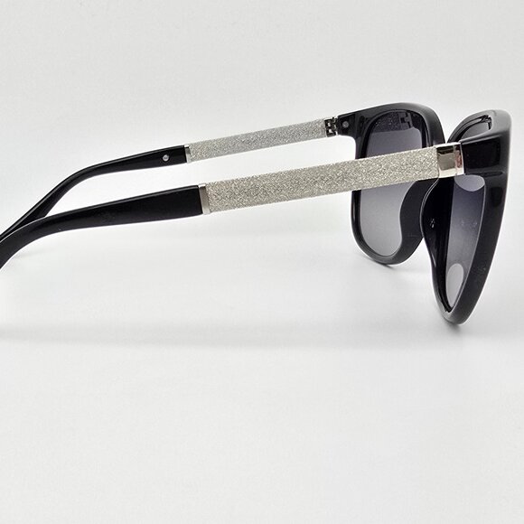 Jimmy Choo Paula 0FA3 Black Silver Glitter Sunglasses FRAME ONLY Italy 57-16-135 main image 4